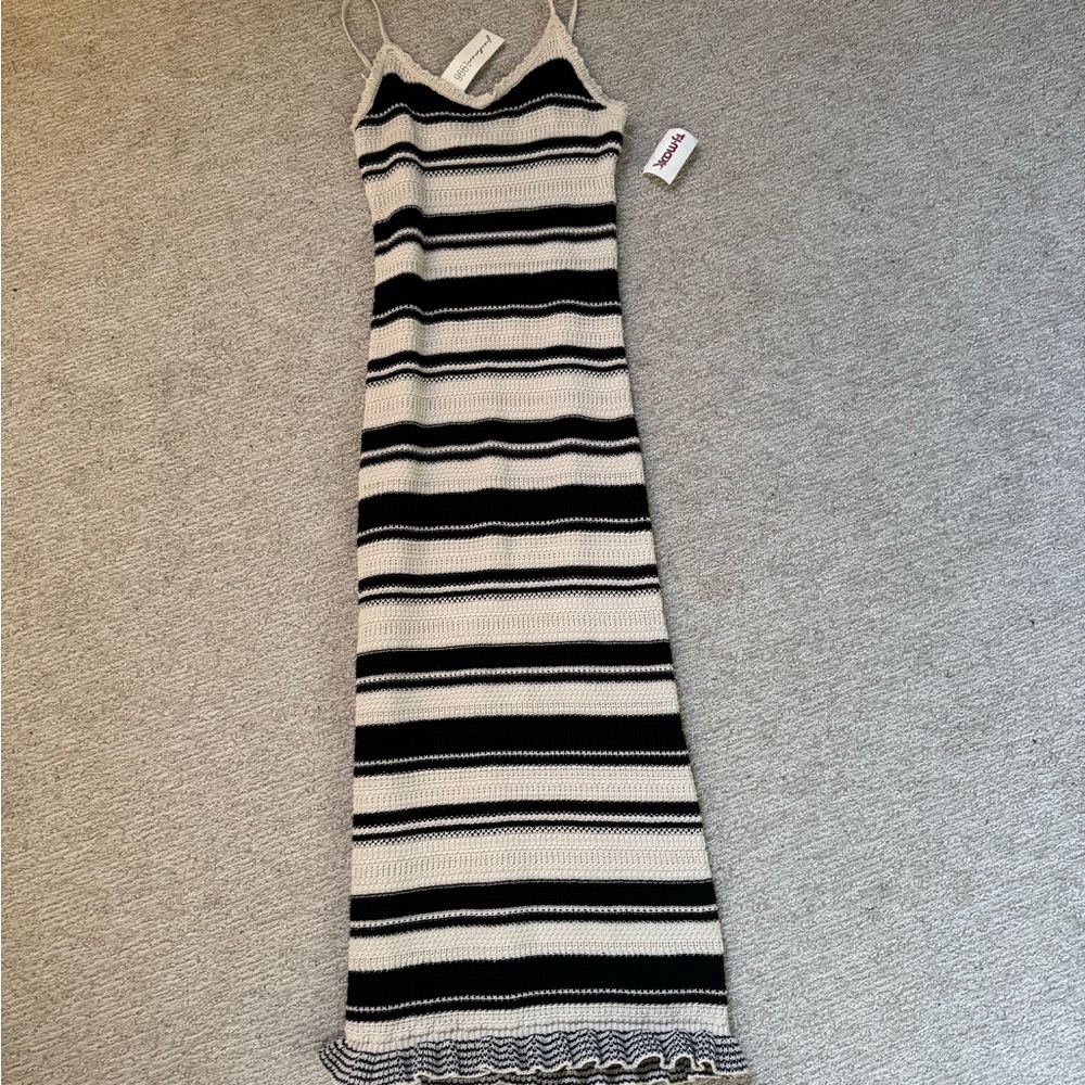 NWT Striped Knit Maxi Dress • S